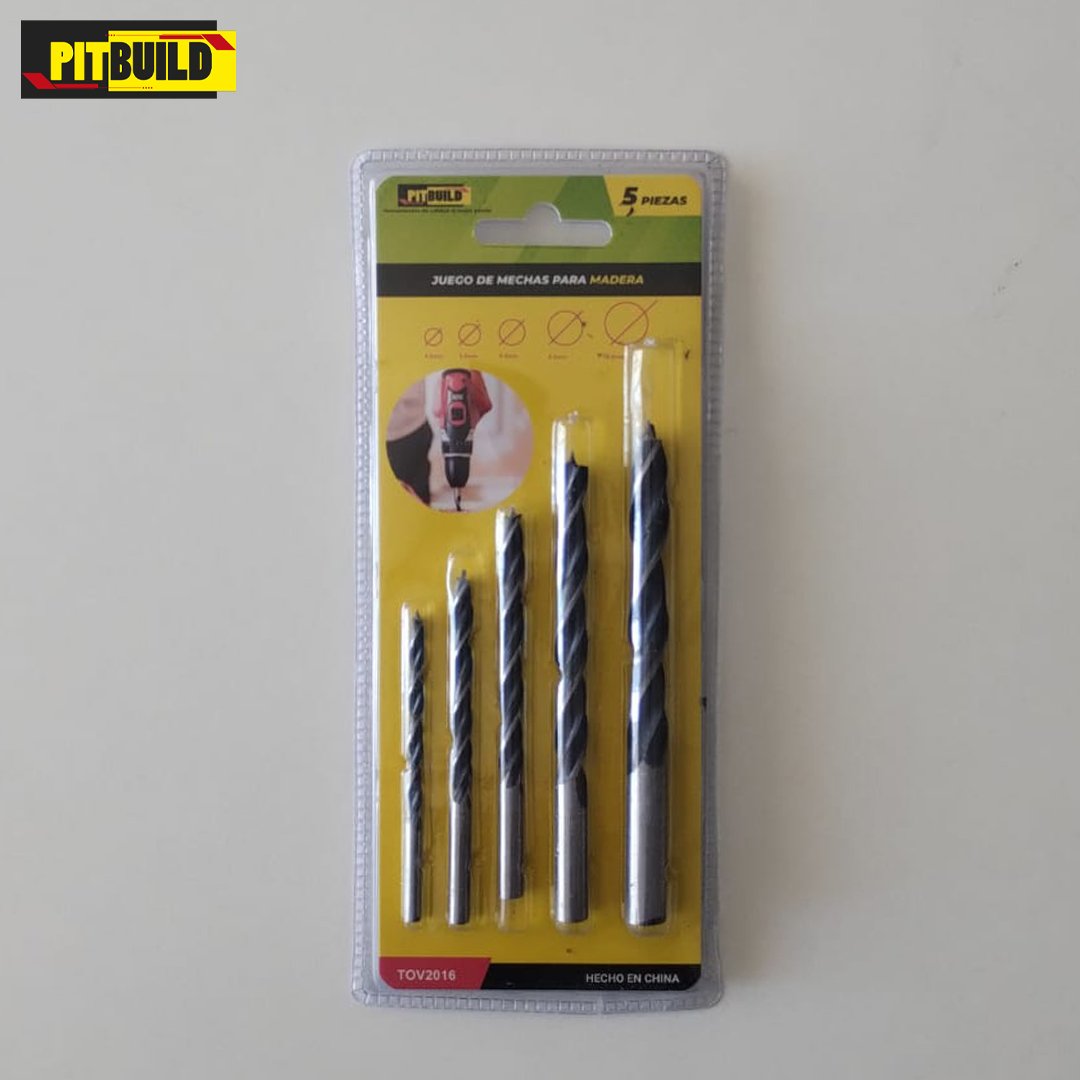 JUEGO DE 5 MECHAS PARA MADERA