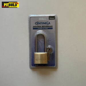 Candado ARO LARGO bronce 50mm Doble traba CENTINEL